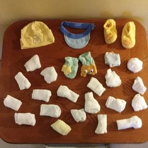 Baby Booties, Hats, Mittens, and Slippers Bundle